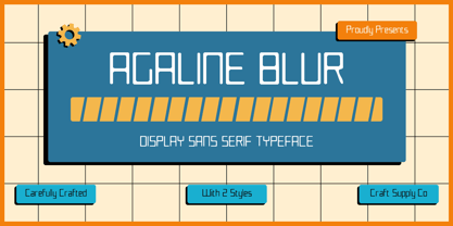 Agaline Blur Font Poster 1