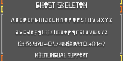 Ghost Skeleton Font Poster 7