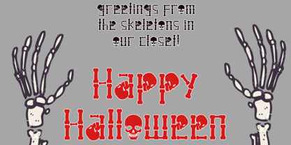 Ghost Skeleton Font Poster 5