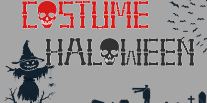 Ghost Skeleton Font Poster 3