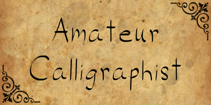 Amateur Calligraphist Fuente Póster 1