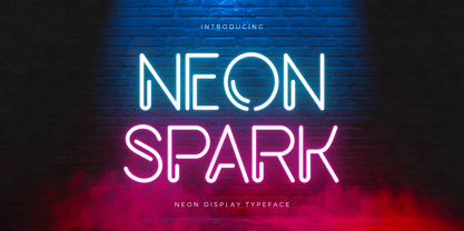 Neon Spark Font Poster 1