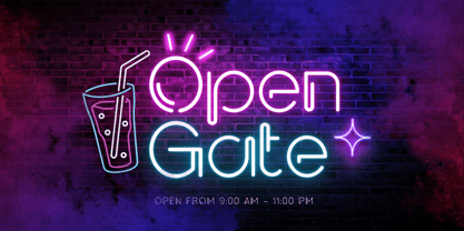 Neon Spark Font Poster 10