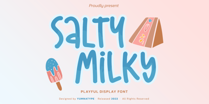 Salty Milky Font Poster 1