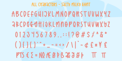 Salty Milky Font Poster 8