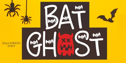 Bat Ghost Font Poster 1