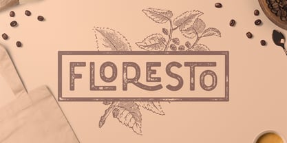 Florest Textured Fuente Póster 1