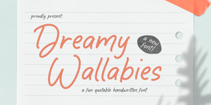 Dreamy Wallabies Font Poster 1