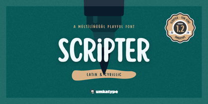 Scripter Umka Font Poster 12