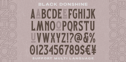 Black Donshine Font Poster 6