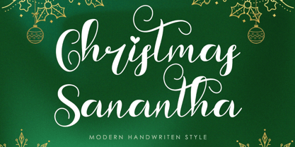 Christmas Sanantha Font Poster 1