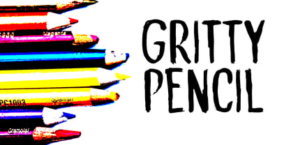 Gritty Pencil Font Poster 1