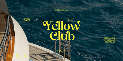 Yellow Club Font Poster 1