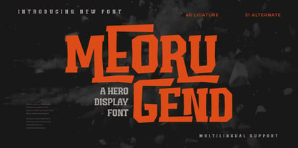 MEORU GEND Font Poster 1