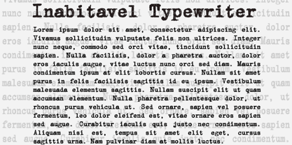 Inabitavel Typewriter Fuente Póster 3