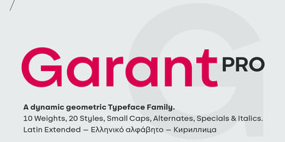 BF Garant Pro Font Poster 1