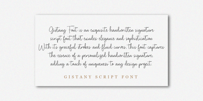 Gistany Font Poster 6