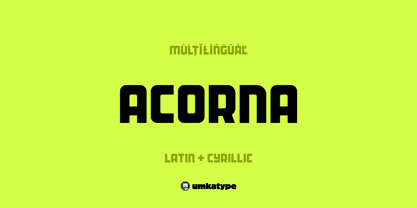 Acorna Font Poster 12