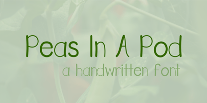 Peas In A Pod Font Poster 1