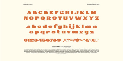 Golden Sunny Font Poster 9