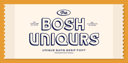 Bosh Uniqurs Font Poster 1