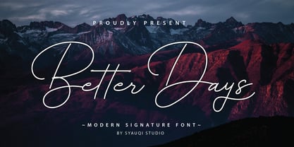 Better Days Font Poster 1