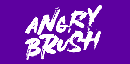 Angry Brush Font Poster 1