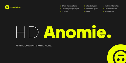 HD Anomie Font Poster 1
