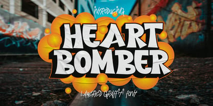 Heart Bomber Font Poster 1