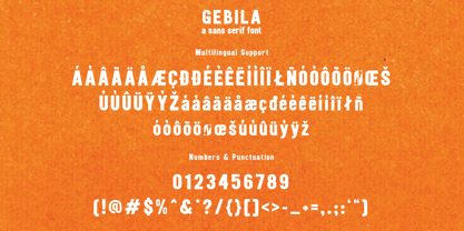 Gebila Font Poster 10