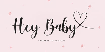 Hey Baby Script Font Poster 1
