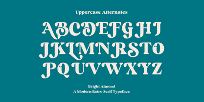 Bright Almond Font Poster 13