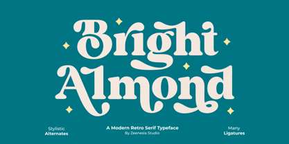 Bright Almond Font Poster 1
