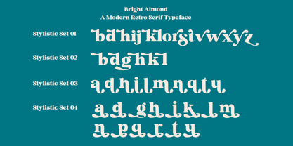 Bright Almond Font Poster 14
