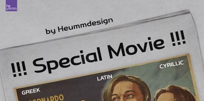 HU Specialmovie Font Poster 1