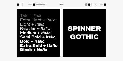 Spinner Gothic VF Font Poster 1