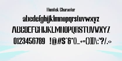 Hunitek Font Poster 10