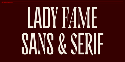 Lady Fame Sans Police Poster 1