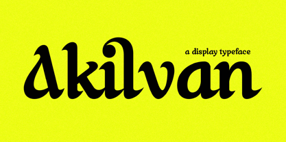 Akilvan Font Poster 1