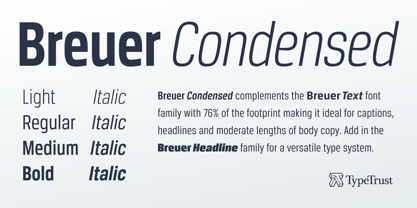 Breuer Condensed Font Poster 1