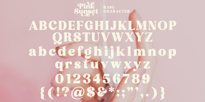 Pink Sunset Font Poster 5