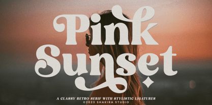 Pink Sunset Font Poster 1
