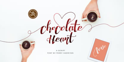 Chocolate Heart Font Poster 1