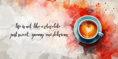 Chocolate Heart Font Poster 3