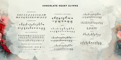 Chocolate Heart Font Poster 5