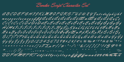 Bender Script Font Poster 5