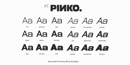 AT Pinko Font Poster 4