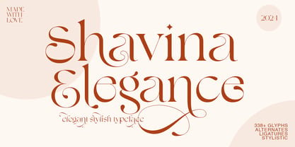 Shavina Elegance Font Poster 1