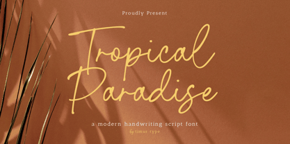 Tropical Paradise Font Poster 1