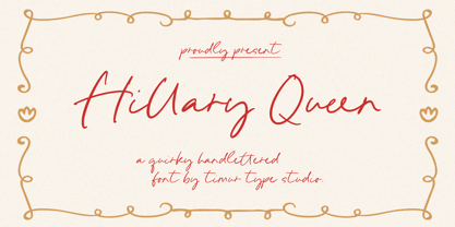 Hillary Queen Font Poster 1